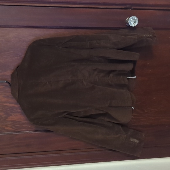 Lands' End Brown Corduroy Blazer Size 16 Petite - Picture 5 of 8